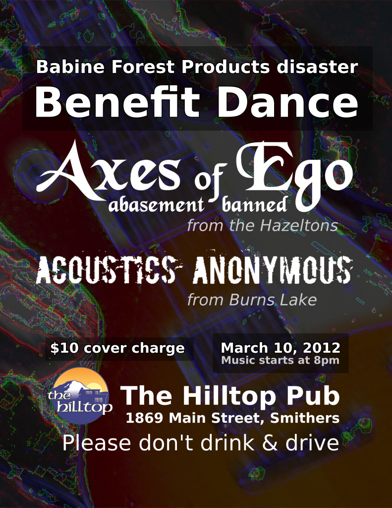 Burns Lake benefit poster